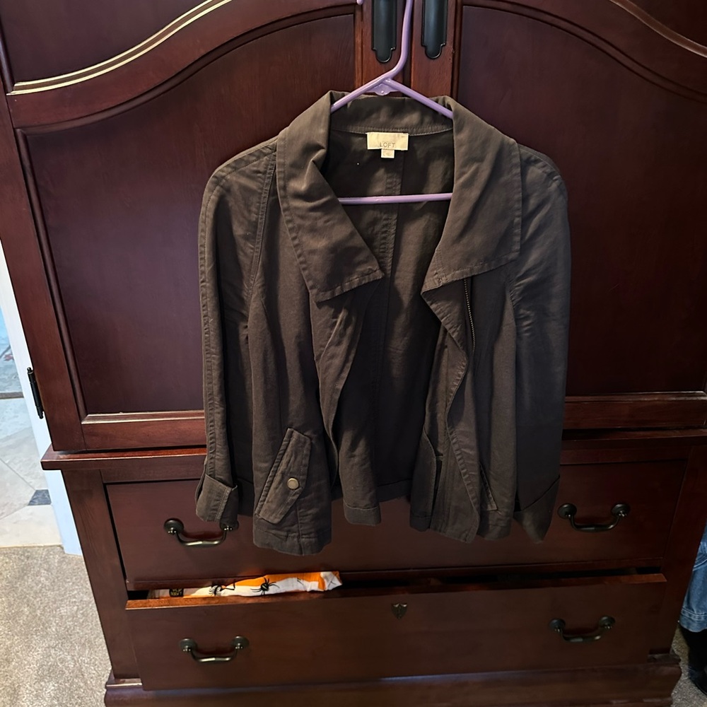 LOFT Dark Gray Utility Jacket